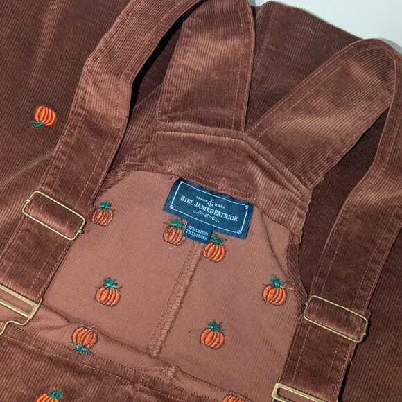 KJP Pumpkin Embroidered Corduroy Jumper Dress - Picture 4 of 8